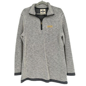 Jadelynn Brooke 1/4 Zip Boyfriend Pullover Sweater Gray Long Sleeve Size M